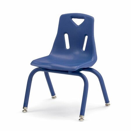 JONTI-CRAFT Berries Stacking Chairs with Powder-Coated Legs, 12 in. Ht, Set of 6, Blue 8122JC6003